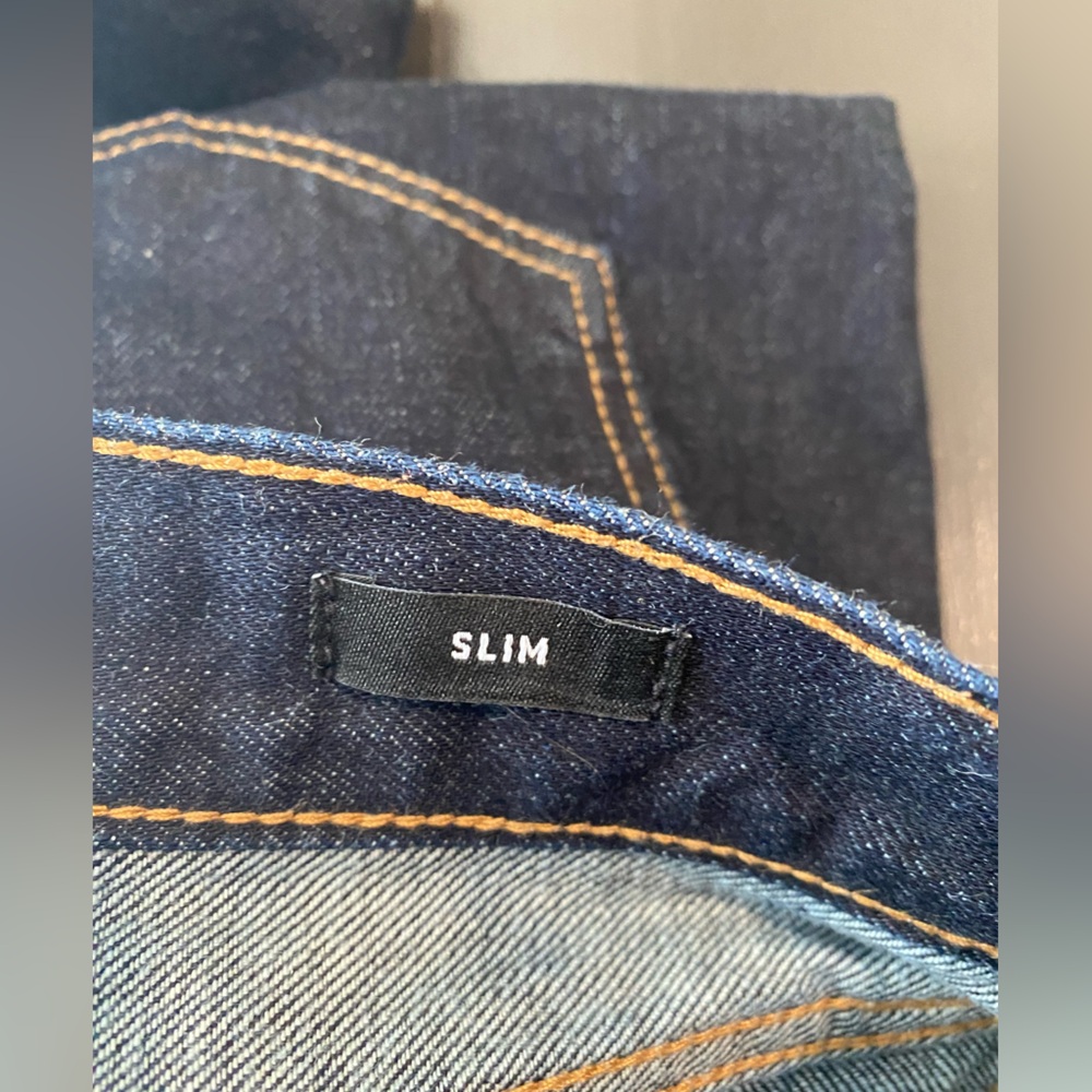 Jcrew mercantile men’s 32W/34L dark wash slim jeans. Never worn. - Picture 3 of 4